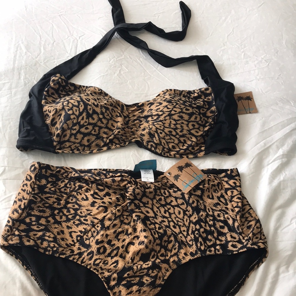 High waisted plus size bikini